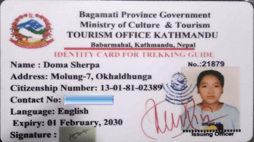 Doma sherpa guide license